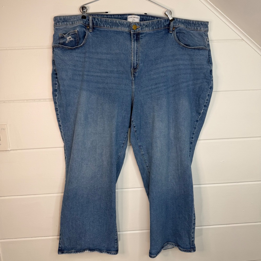Lane Bryant Flex Magic Waistband Relaxed Fit Mid Rise‎ Straight Jeans 34/36 Plus